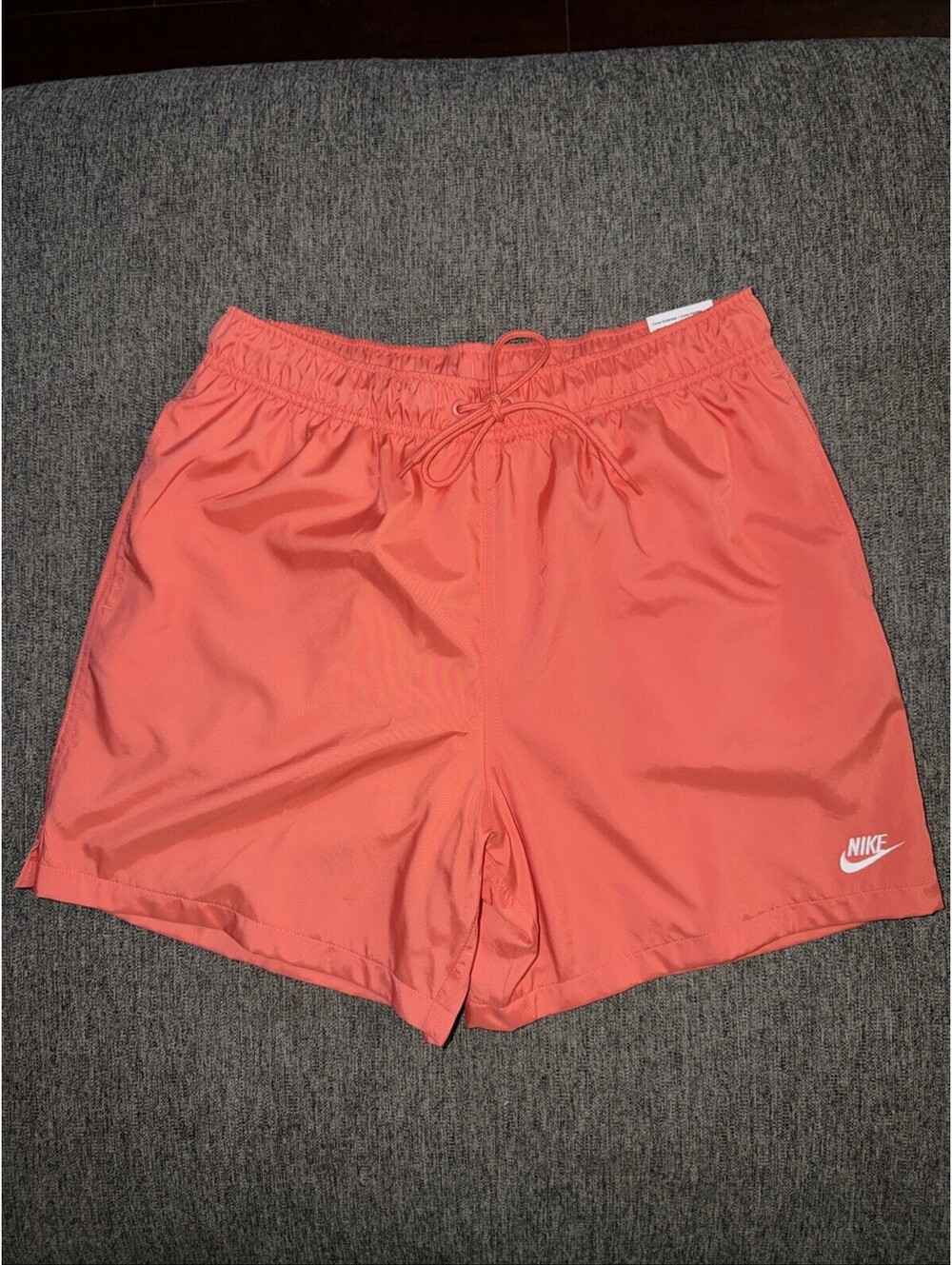 Nike Club Sportswear Shorts Magic Ember (Orange/White) Men Size M FN3307-814 NWT